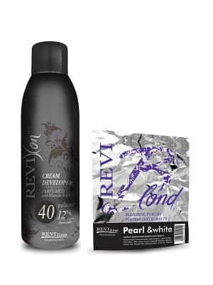 Hair Bleach and Developer Set – Pearl & White with ReviXON 40 Vol